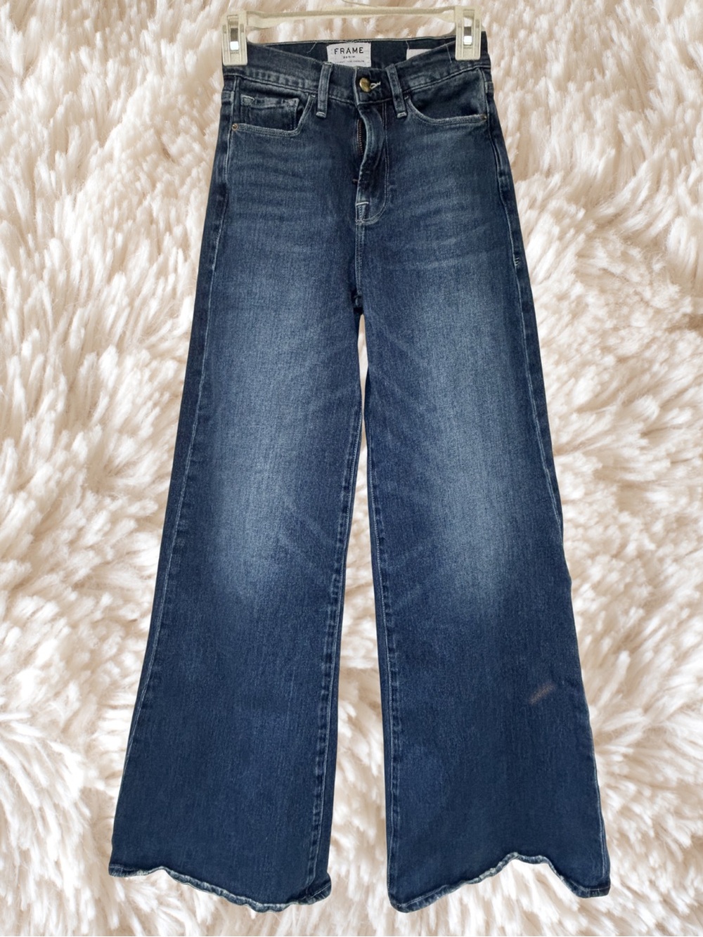Frame Denim Women's Dark Blue Wide Leg Jeans